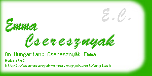 emma cseresznyak business card