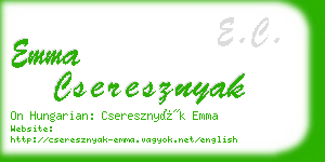 emma cseresznyak business card